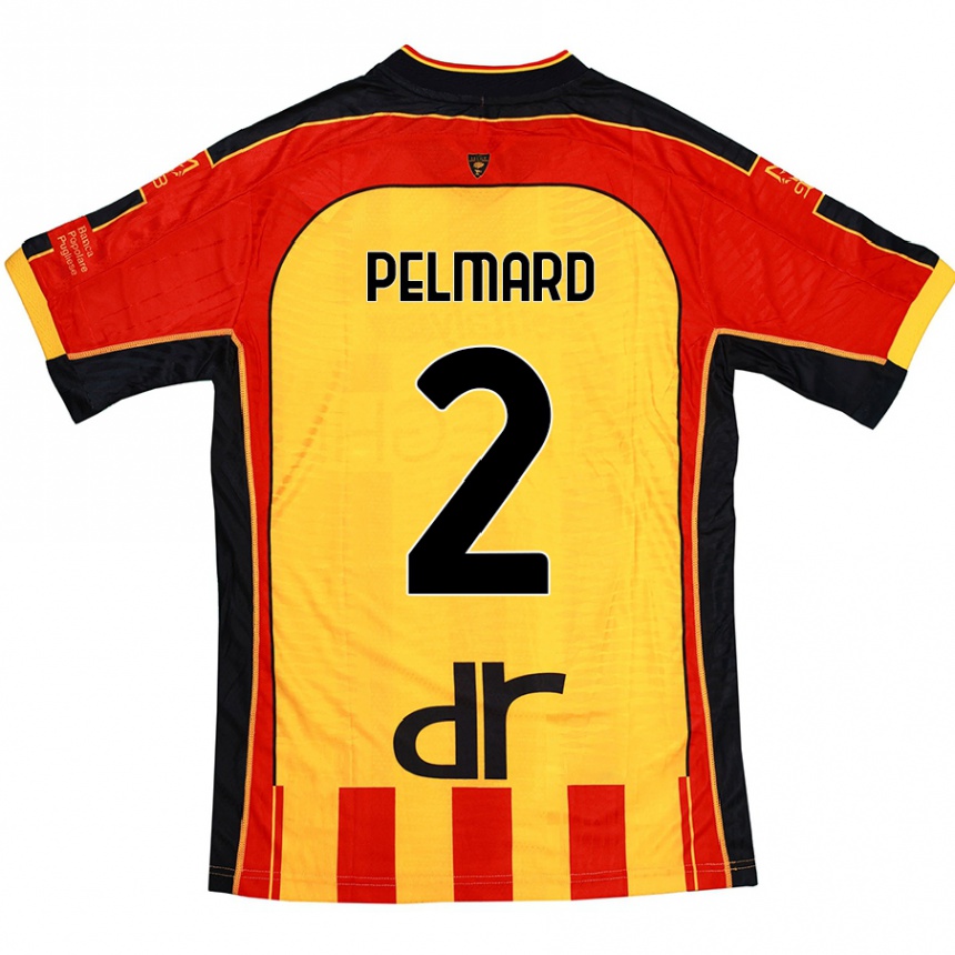 Homme Football Maillot Andy Pelmard #2 Jaune Rouge Tenues Domicile 2024/25