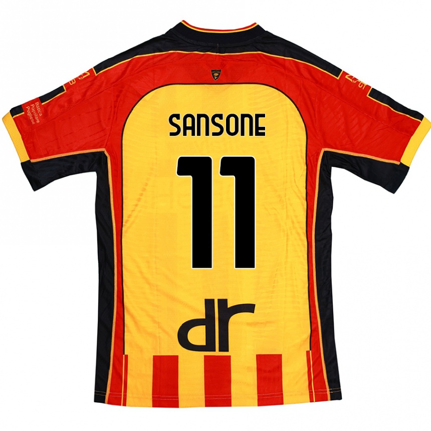 Homme Football Maillot Nicola Sansone #11 Jaune Rouge Tenues Domicile 2024/25