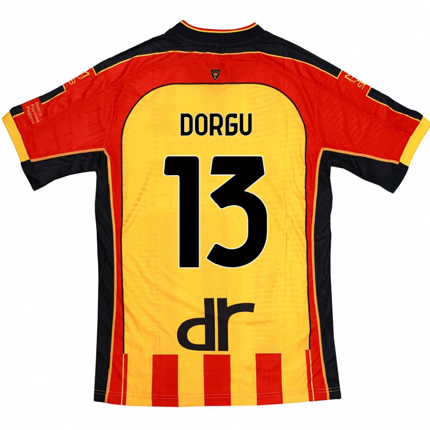 Homme Football Maillot Patrick Dorgu #13 Jaune Rouge Tenues Domicile 2024/25