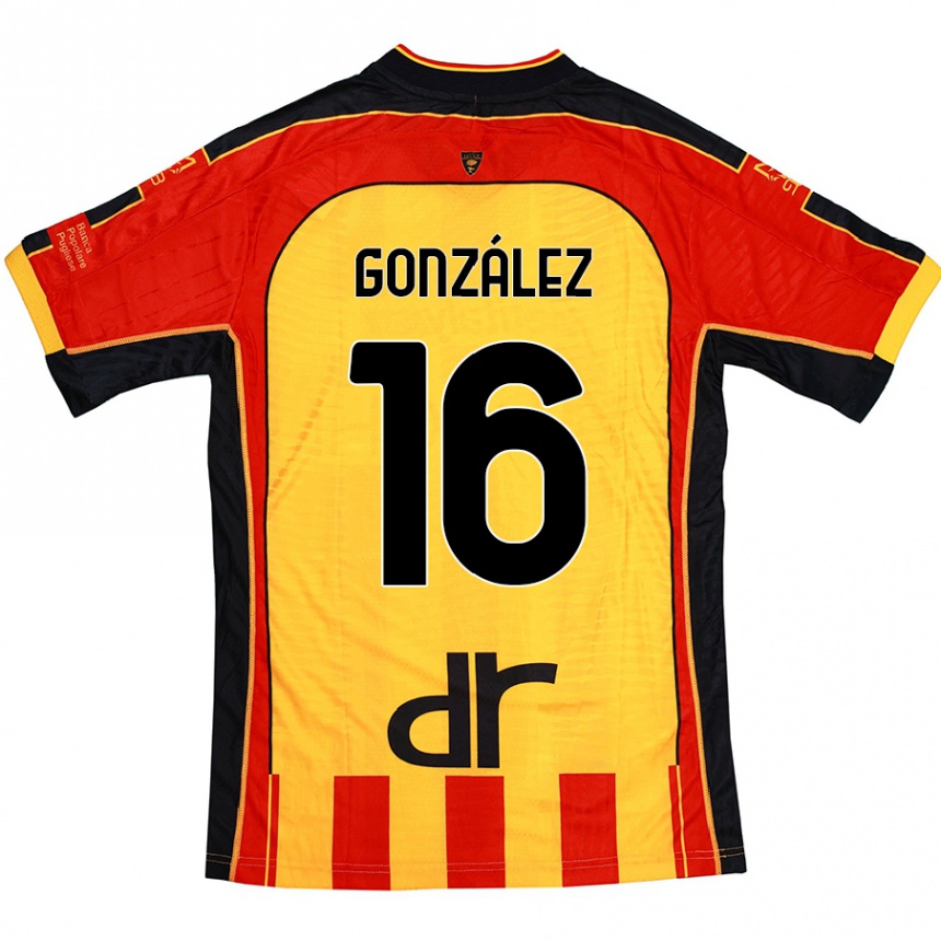 Homme Football Maillot Joan González #16 Jaune Rouge Tenues Domicile 2024/25