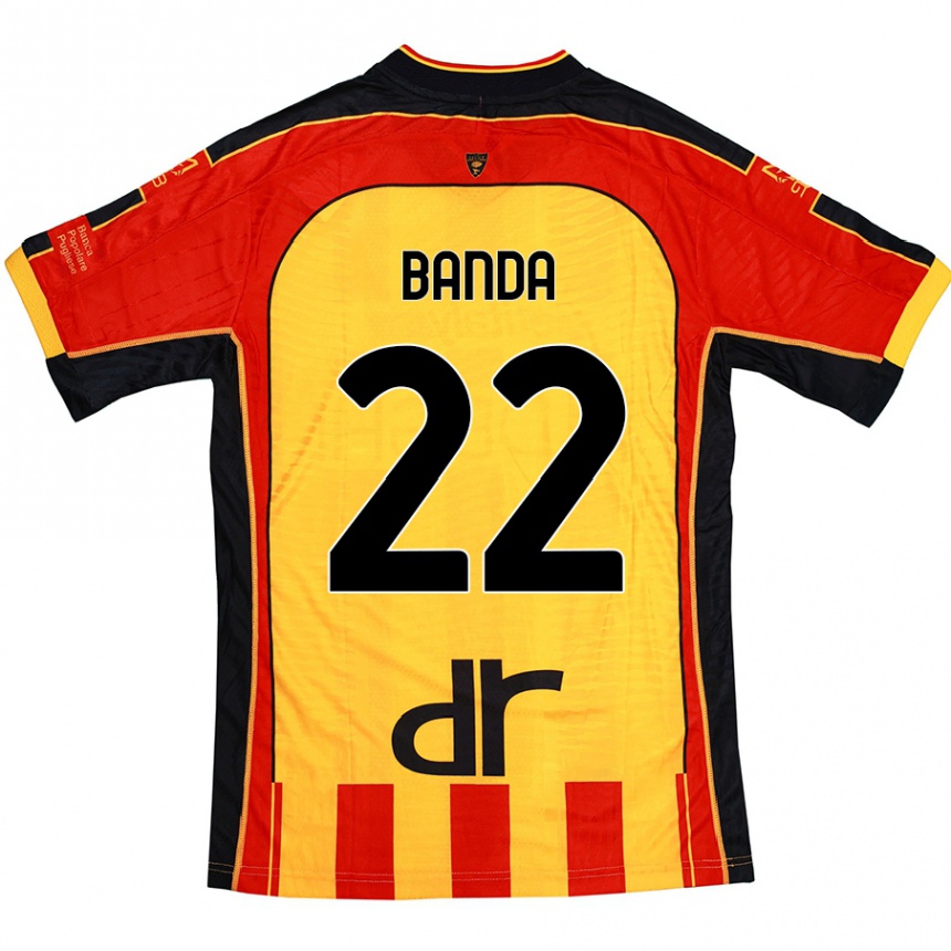 Homme Football Maillot Lameck Banda #22 Jaune Rouge Tenues Domicile 2024/25