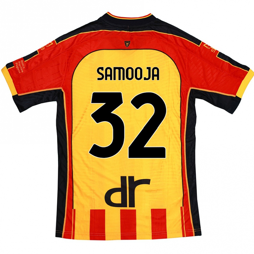 Homme Football Maillot Jasper Samooja #32 Jaune Rouge Tenues Domicile 2024/25