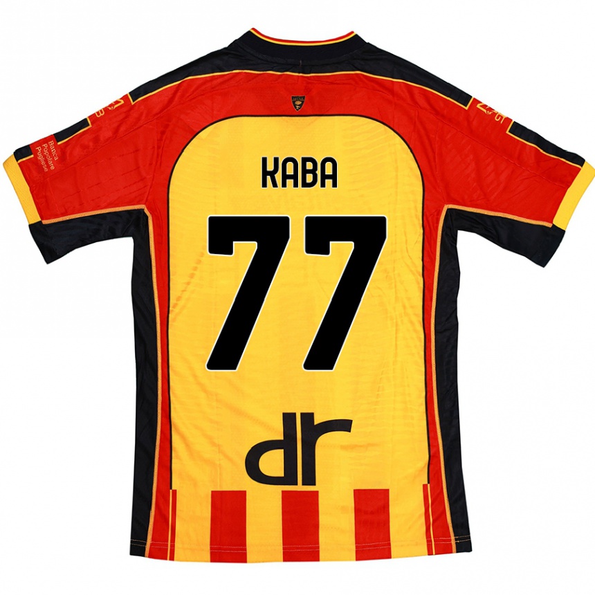 Homme Football Maillot Mohamed Kaba #77 Jaune Rouge Tenues Domicile 2024/25