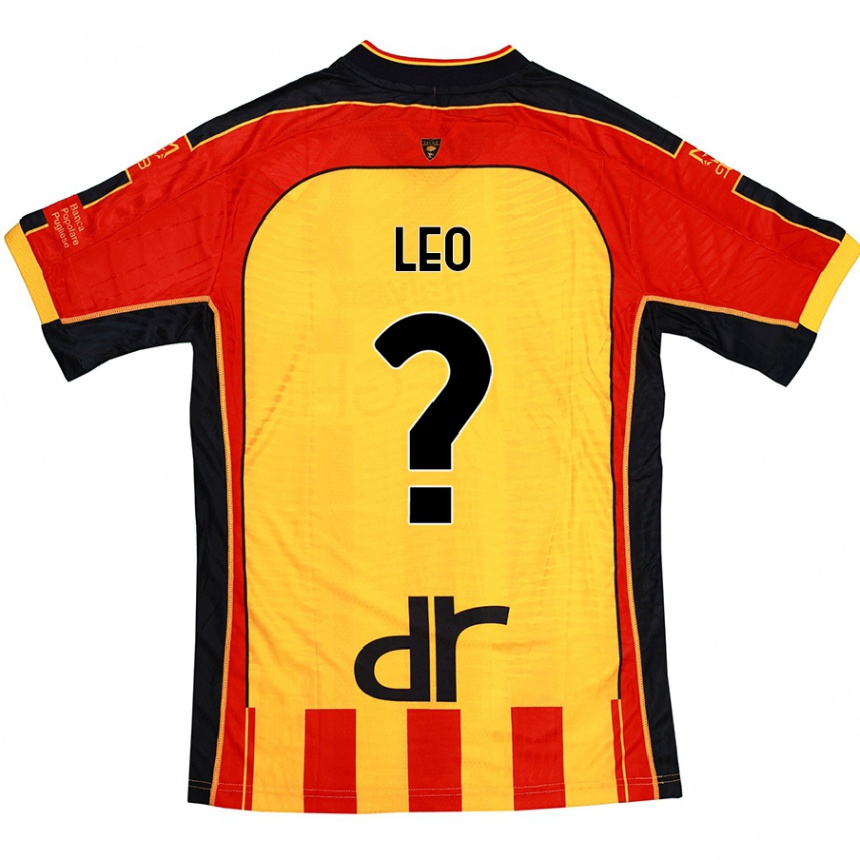 Homme Football Maillot Giulio Leo #0 Jaune Rouge Tenues Domicile 2024/25