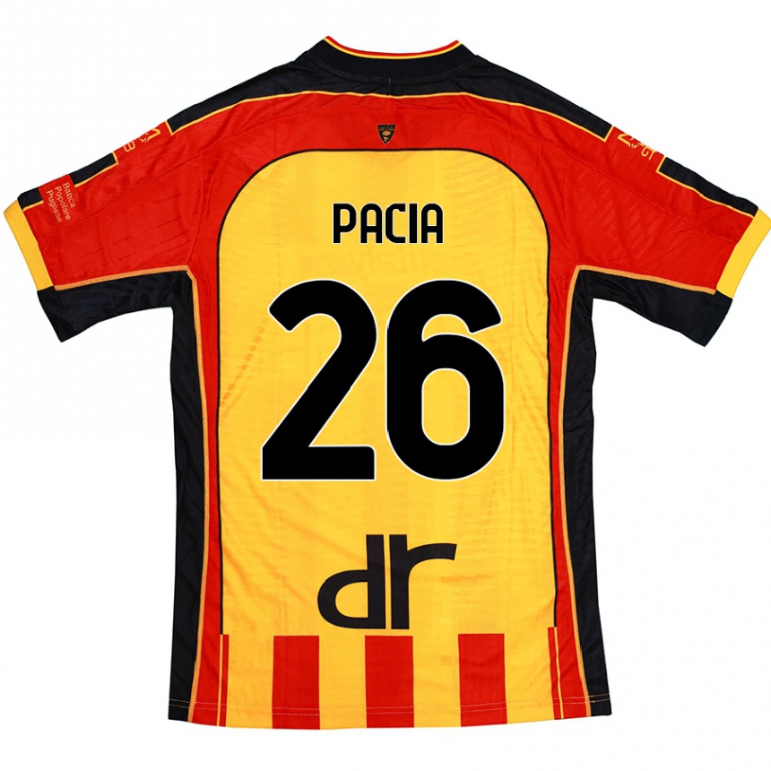 Homme Football Maillot Fabiano Pacia #26 Jaune Rouge Tenues Domicile 2024/25