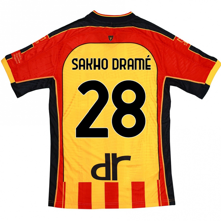 Homme Football Maillot Samba Sakho Dramé #28 Jaune Rouge Tenues Domicile 2024/25