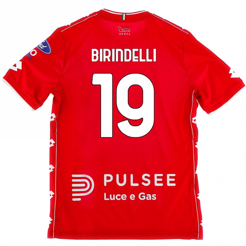 Homme Football Maillot Samuele Birindelli #19 Rouge Blanc Tenues Domicile 2024/25