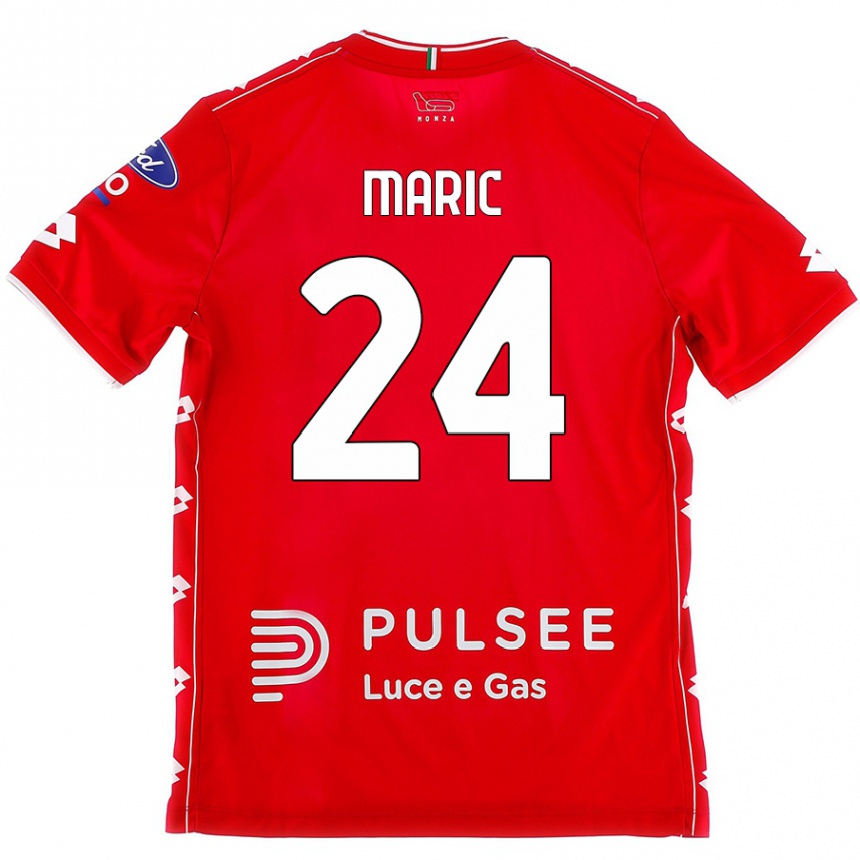 Homme Football Maillot Mirko Maric #24 Rouge Blanc Tenues Domicile 2024/25