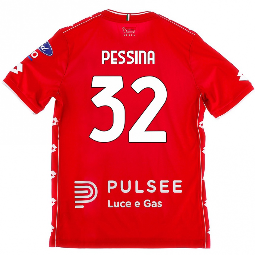 Homme Football Maillot Matteo Pessina #32 Rouge Blanc Tenues Domicile 2024/25