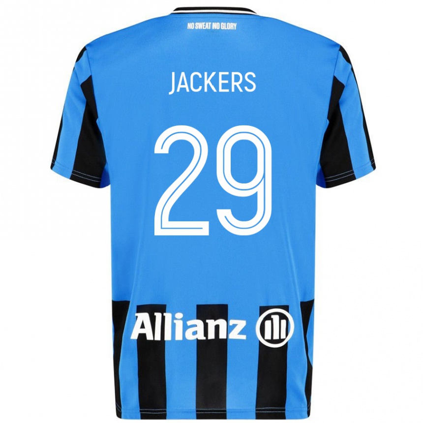 Homme Football Maillot Nordin Jackers #29 Bleu Ciel Noir Tenues Domicile 2024/25