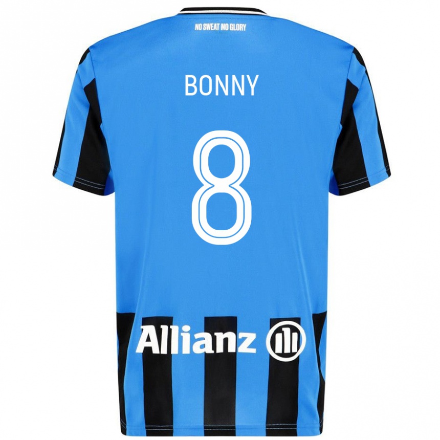 Homme Football Maillot Chionne Bonny #8 Bleu Ciel Noir Tenues Domicile 2024/25