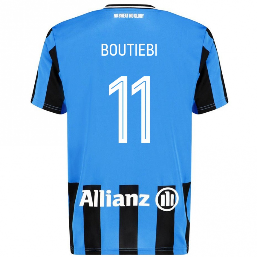 Homme Football Maillot Rania Boutiebi #11 Bleu Ciel Noir Tenues Domicile 2024/25