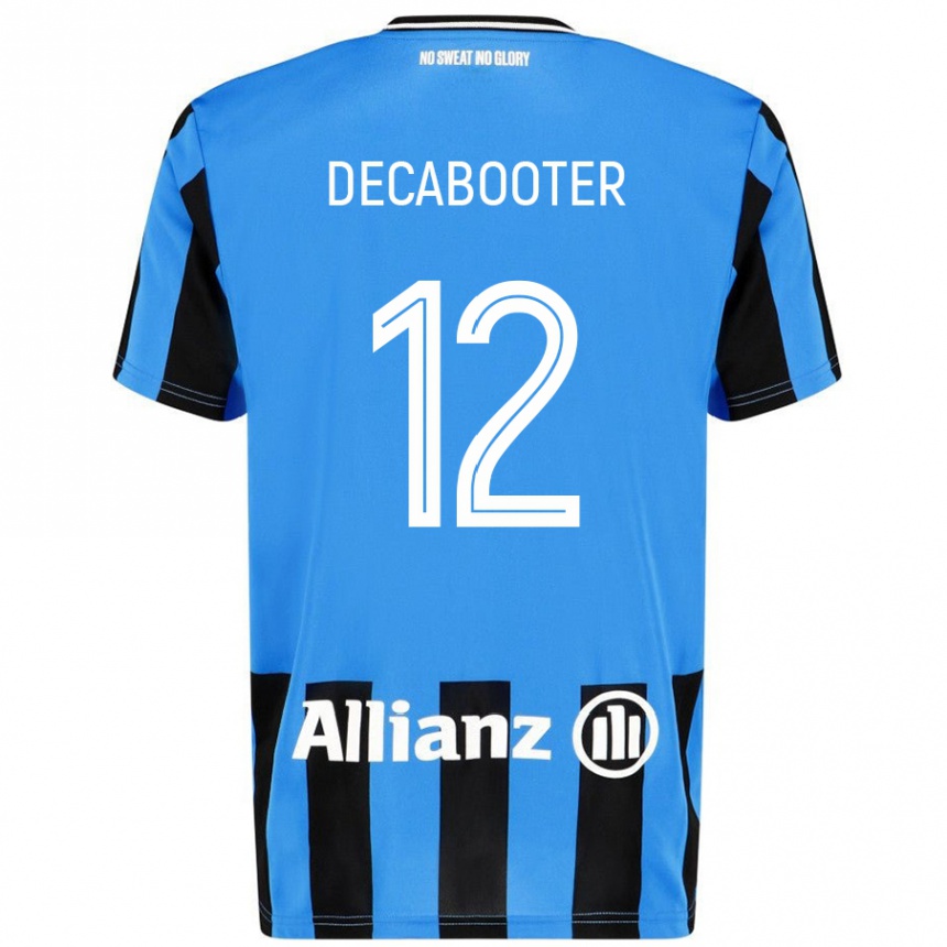 Homme Football Maillot Marith Decabooter #12 Bleu Ciel Noir Tenues Domicile 2024/25