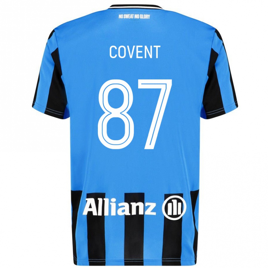 Homme Football Maillot Jorijn Covent #87 Bleu Ciel Noir Tenues Domicile 2024/25