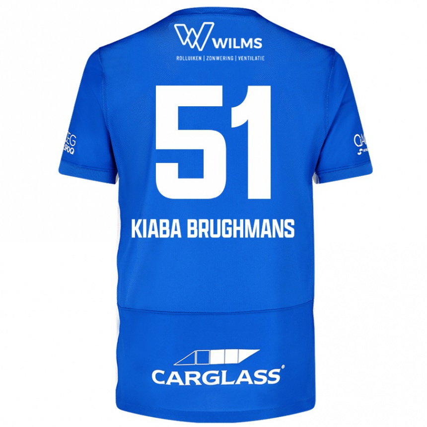 Homme Football Maillot Lucca Kiaba Brughmans #51 Bleu Tenues Domicile 2024/25