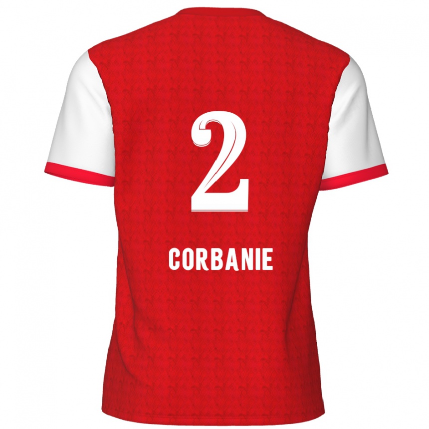 Homme Football Maillot Kobe Corbanie #2 Rouge Blanc Tenues Domicile 2024/25