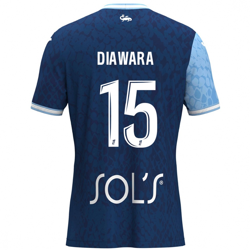 Homme Football Maillot Kandet Diawara #15 Bleu Ciel Bleu Foncé Tenues Domicile 2024/25