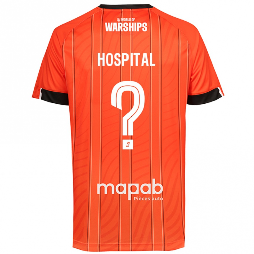 Homme Football Maillot Alex Hospital #0 Orange Tenues Domicile 2024/25