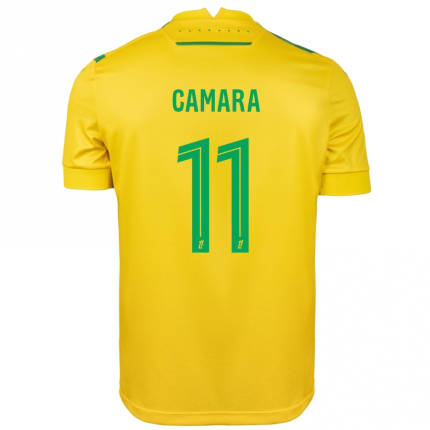 Homme Football Maillot Aboubacar Camara #11 Jaune Vert Tenues Domicile 2024/25