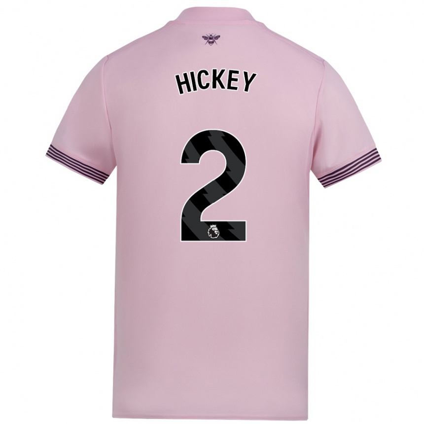 Homme Football Maillot Aaron Hickey #2 Rose Tenues Extérieur 2024/25