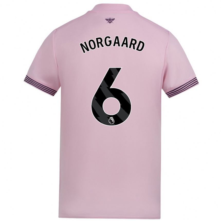 Homme Football Maillot Christian Nørgaard #6 Rose Tenues Extérieur 2024/25