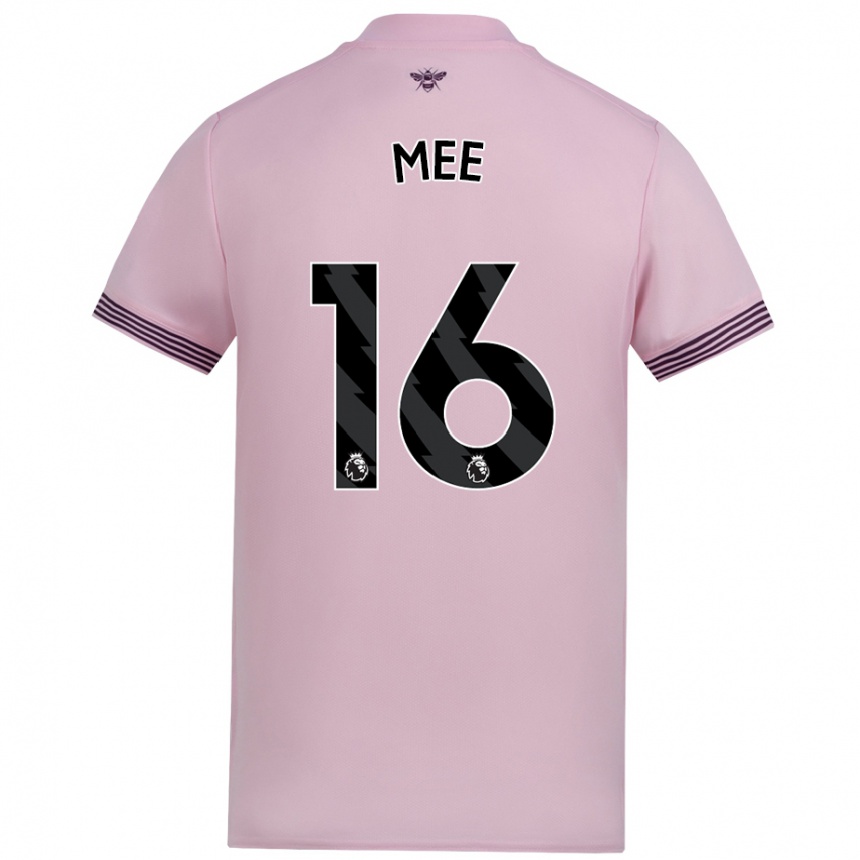 Homme Football Maillot Ben Mee #16 Rose Tenues Extérieur 2024/25