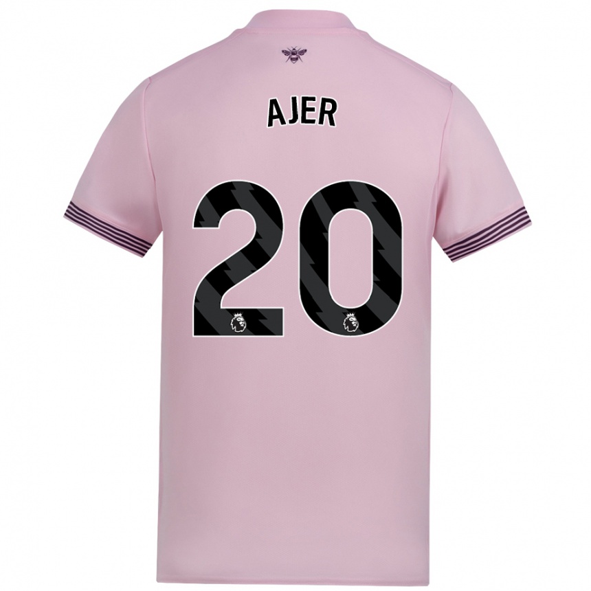 Homme Football Maillot Kristoffer Ajer #20 Rose Tenues Extérieur 2024/25