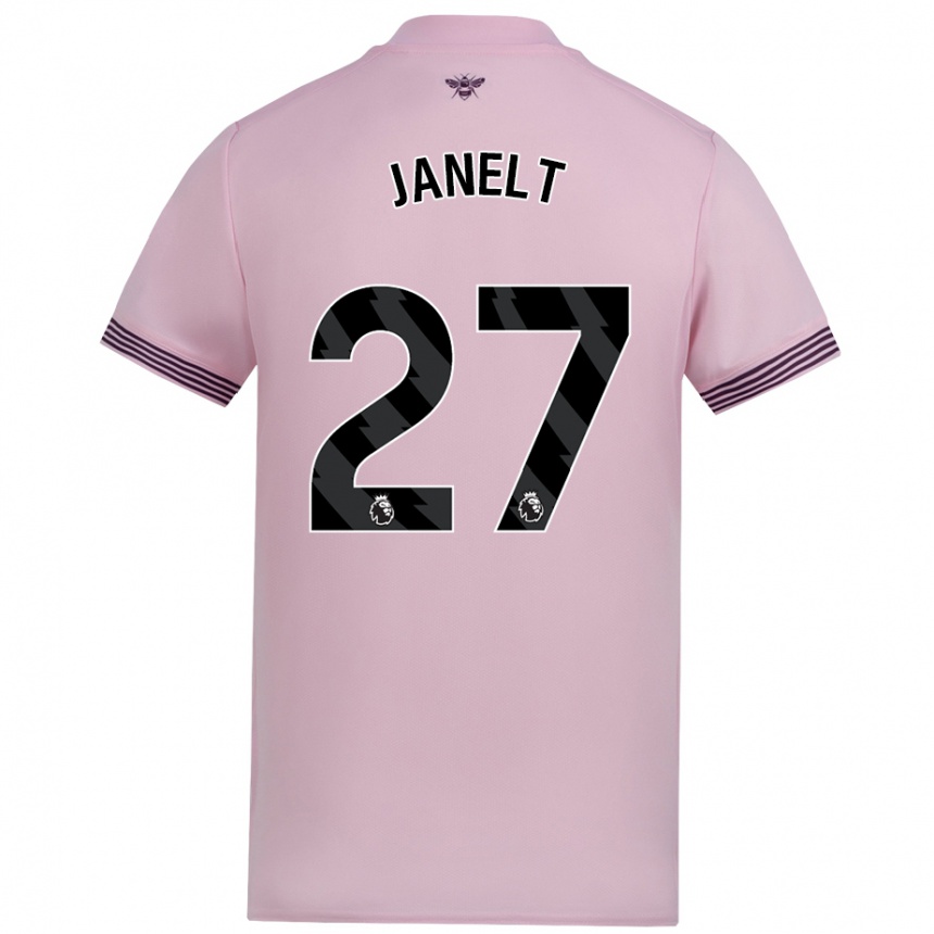 Homme Football Maillot Vitaly Janelt #27 Rose Tenues Extérieur 2024/25