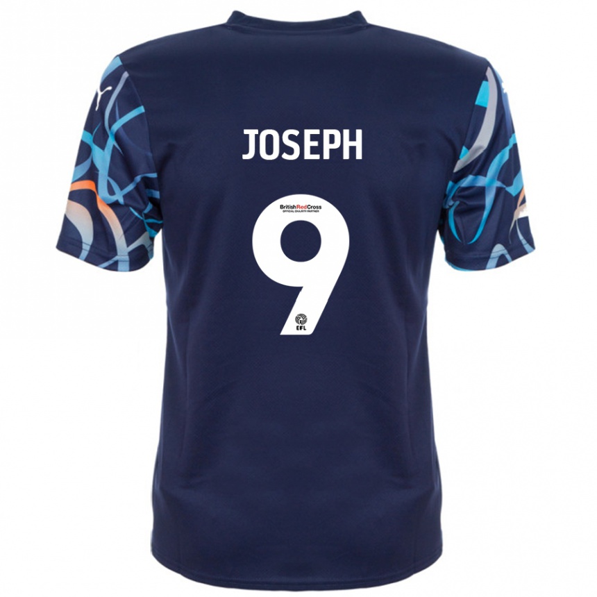 Homme Football Maillot Kyle Joseph #9 Bleu Marine Tenues Extérieur 2024/25