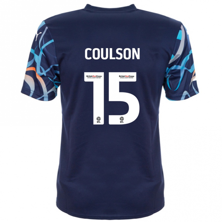 Homme Football Maillot Hayden Coulson #15 Bleu Marine Tenues Extérieur 2024/25