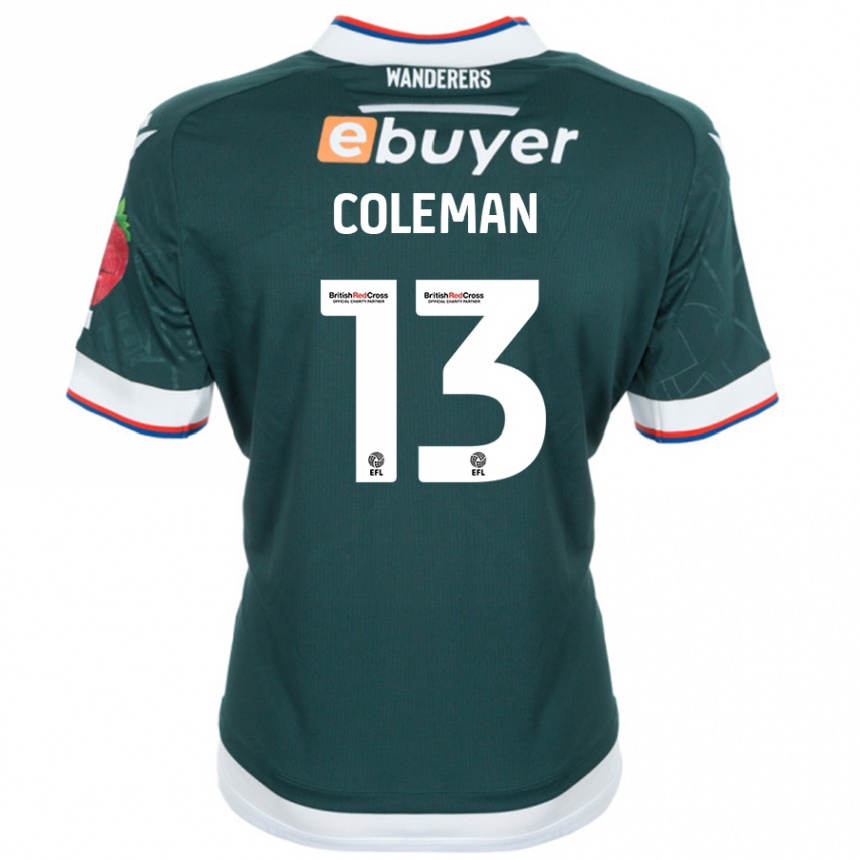 Homme Football Maillot Joel Coleman #13 Vert Foncé Tenues Extérieur 2024/25