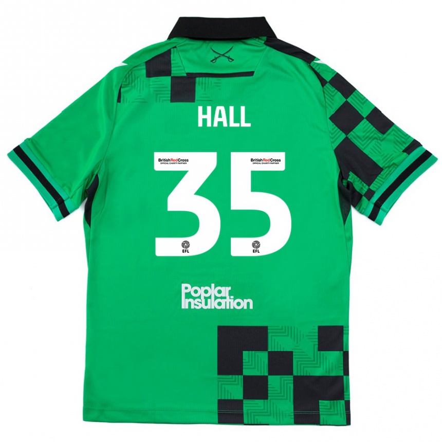 Homme Football Maillot Matt Hall #35 Vert Noir Tenues Extérieur 2024/25