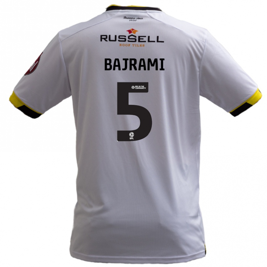 Homme Football Maillot Geraldo Bajrami #5 Blanc Tenues Extérieur 2024/25