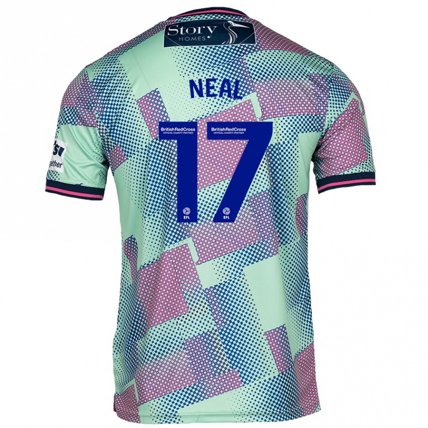 Homme Football Maillot Harrison Neal #17 Vert Tenues Extérieur 2024/25