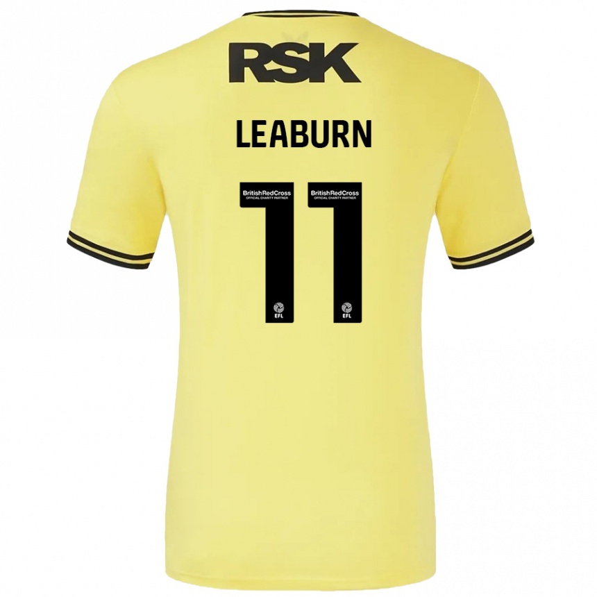 Homme Football Maillot Miles Leaburn #11 Jaune Noir Tenues Extérieur 2024/25