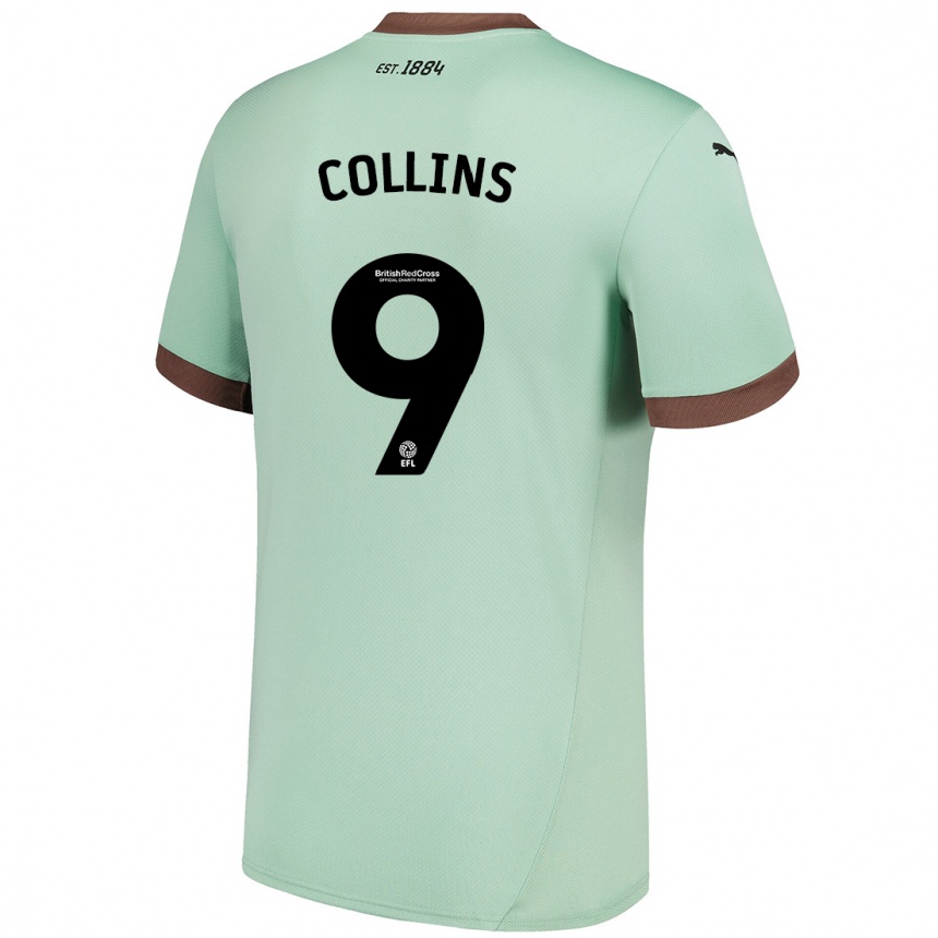 Homme Football Maillot James Collins #9 Vert Pâle Tenues Extérieur 2024/25