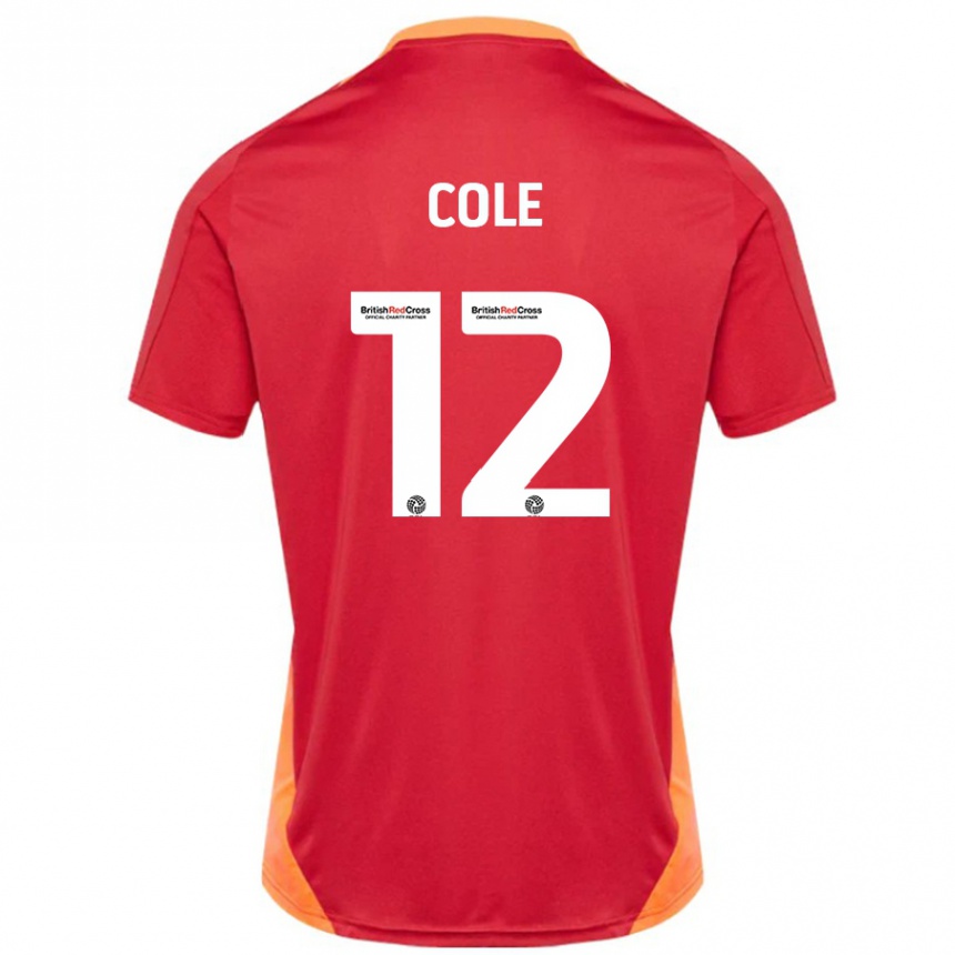 Homme Football Maillot Reece Cole #12 Bleu Blanc Cassé Tenues Extérieur 2024/25