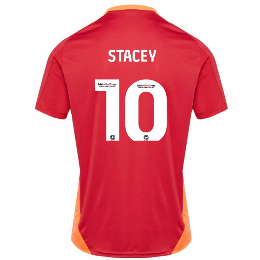 Homme Football Maillot Sarah Stacey #10 Bleu Blanc Cassé Tenues Extérieur 2024/25