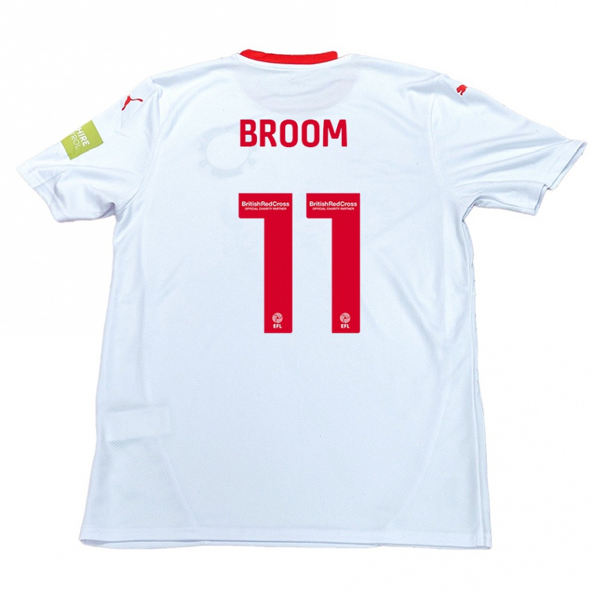 Homme Football Maillot Ryan Broom #11 Blanc Tenues Extérieur 2024/25