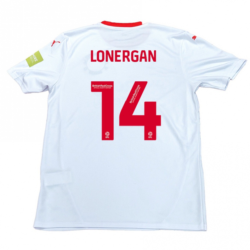 Homme Football Maillot Tommy Lonergan #14 Blanc Tenues Extérieur 2024/25