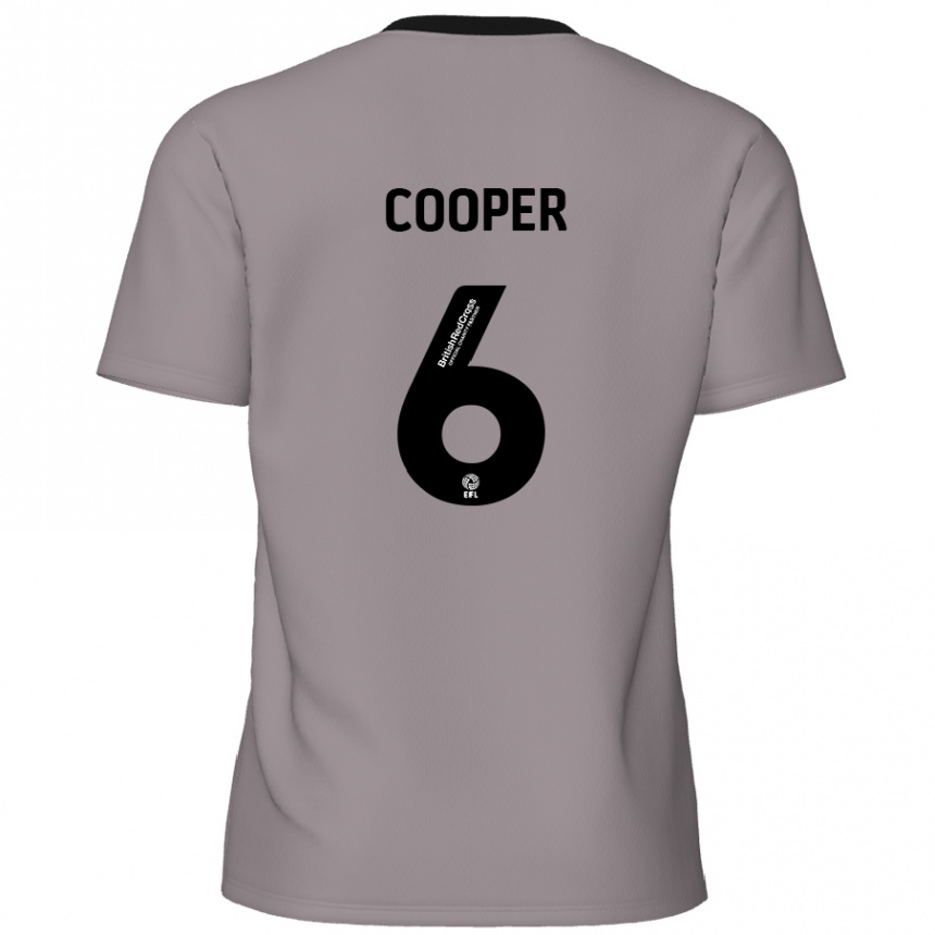 Homme Football Maillot Brandon Cooper #6 Gris Tenues Extérieur 2024/25