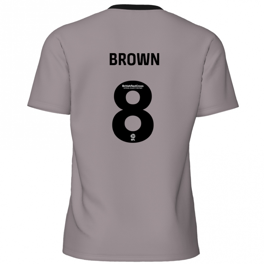 Homme Football Maillot Jordan Brown #8 Gris Tenues Extérieur 2024/25