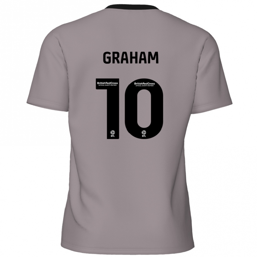 Homme Football Maillot Jordan Graham #10 Gris Tenues Extérieur 2024/25