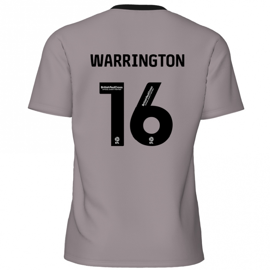 Homme Football Maillot Lewis Warrington #16 Gris Tenues Extérieur 2024/25