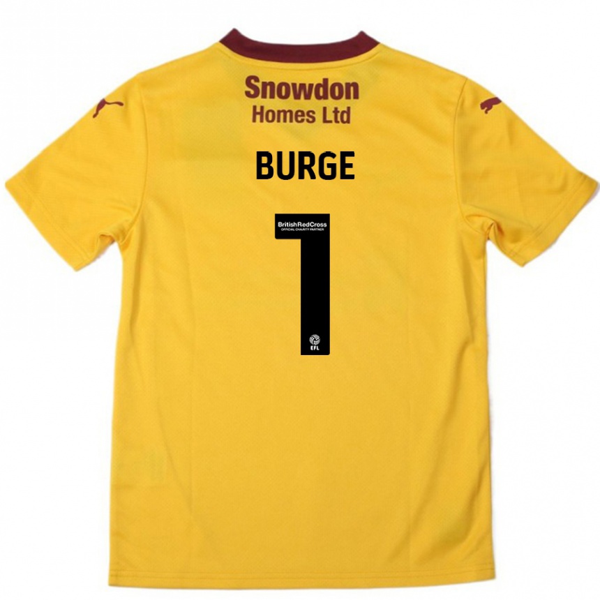 Homme Football Maillot Lee Burge #1 Orange Bordeaux Tenues Extérieur 2024/25