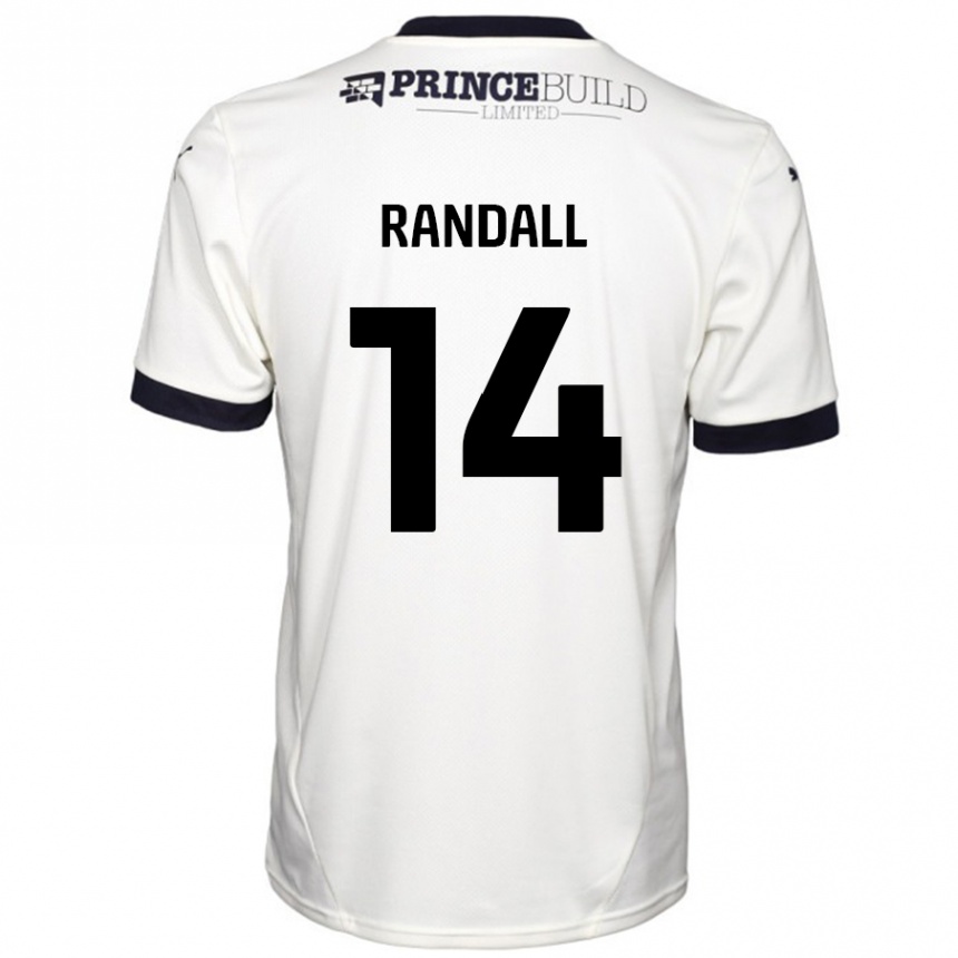 Homme Football Maillot Joel Randall #14 Blanc Cassé Noir Tenues Extérieur 2024/25