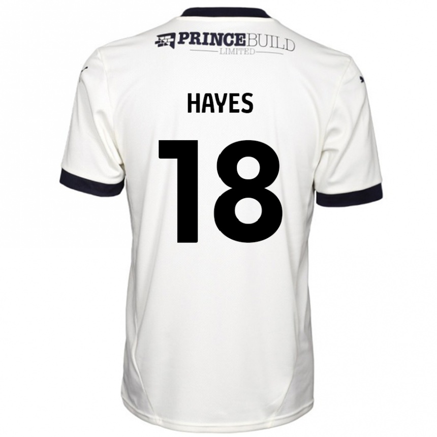 Homme Football Maillot Cian Hayes #18 Blanc Cassé Noir Tenues Extérieur 2024/25