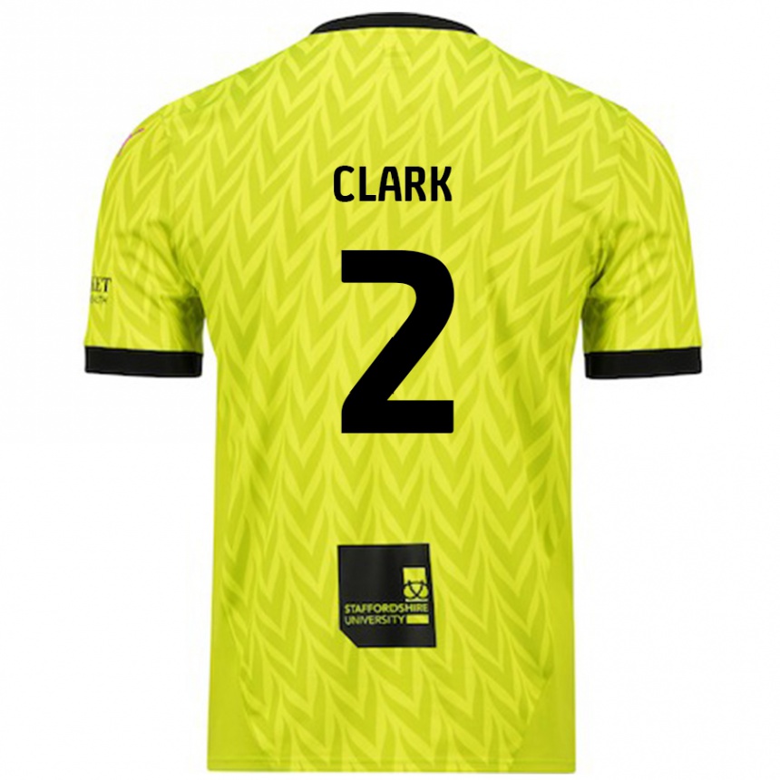 Homme Football Maillot Mitch Clark #2 Vert Fluo Tenues Extérieur 2024/25