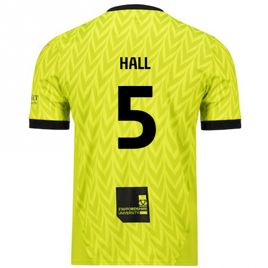 Homme Football Maillot Connor Hall #5 Vert Fluo Tenues Extérieur 2024/25