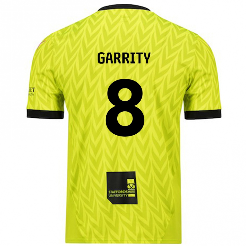 Homme Football Maillot Ben Garrity #8 Vert Fluo Tenues Extérieur 2024/25